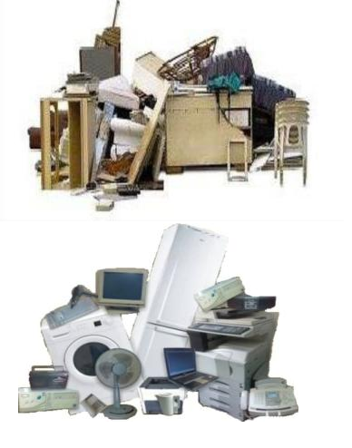 Ilustracja do informacji: „Jak postępować z odpadami wielkogabarytowymi oraz zużytym sprzętem elektrycznym i elektronicznym”