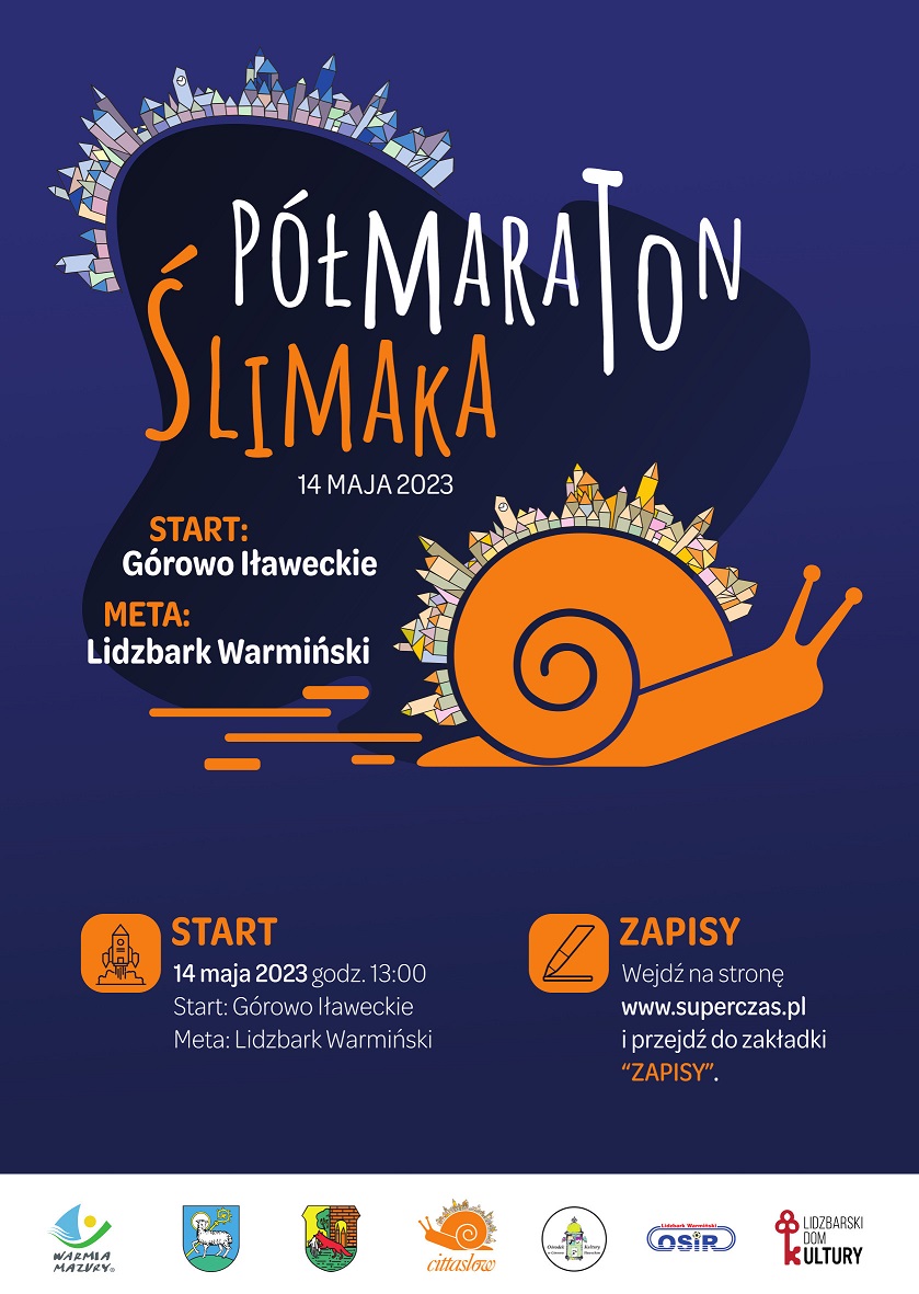 Ilustracja do informacji: PÓŁMARATON ŚLIMAKA - Górowo Iławckie-Lidzbark Warmiński